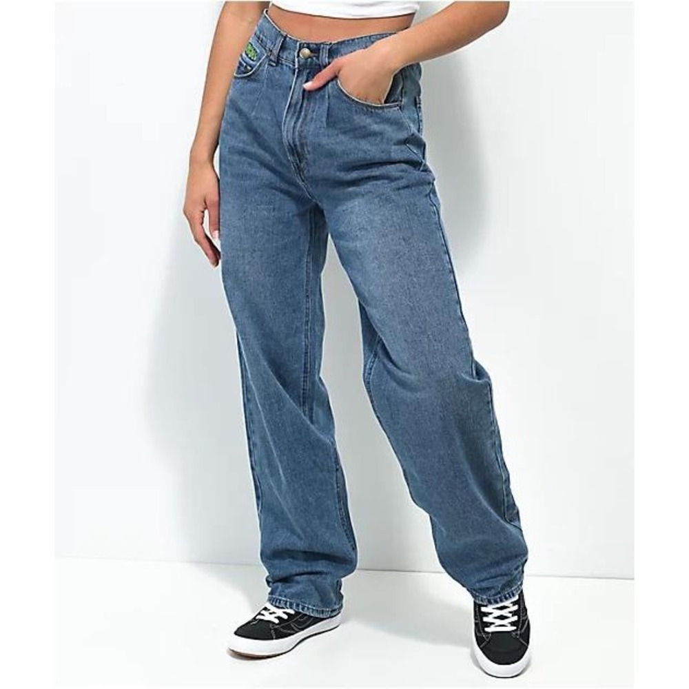 Empyre Tori Barrel Jeans Women's 0 Baggy Y2K Skater Medium Wash